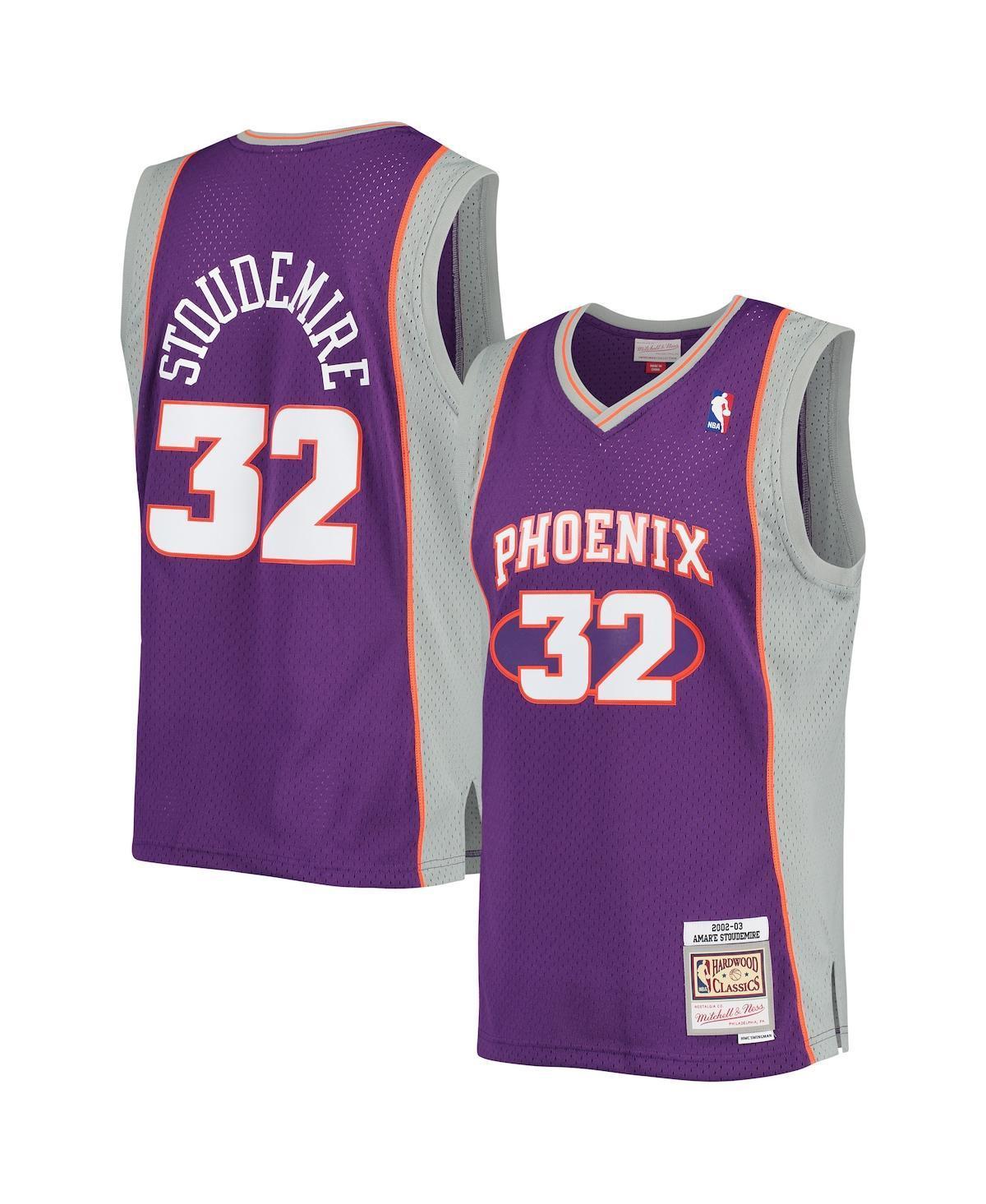 Mens Mitchell & Ness Amare Stoudemire Purple Phoenix Suns 2001/02 Hardwood Classics Swingman Jersey Product Image