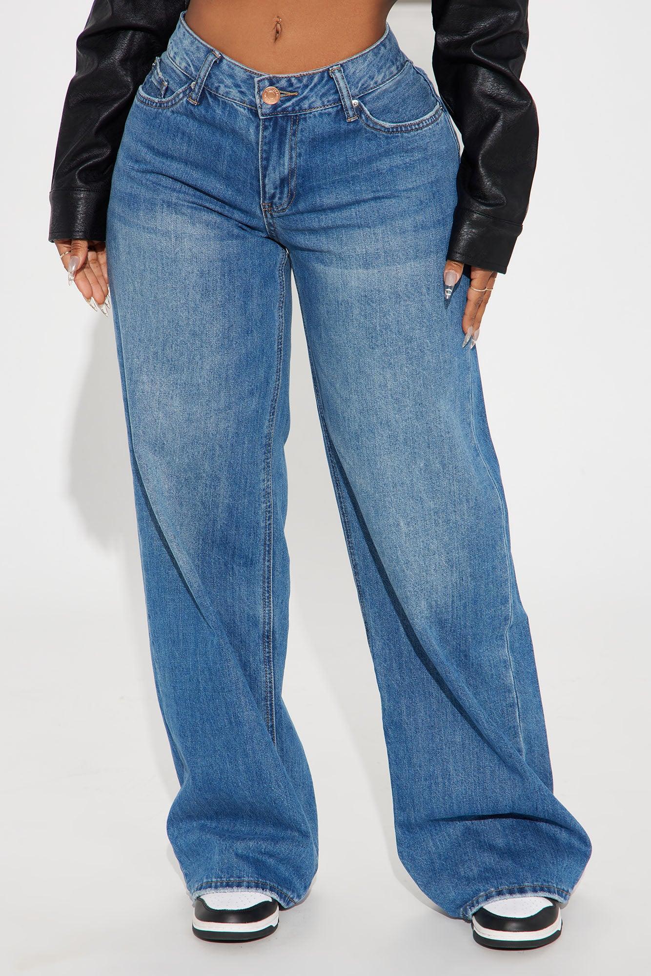 Jaydah Non Stretch Straight Leg Jeans - Medium Wash Product Image