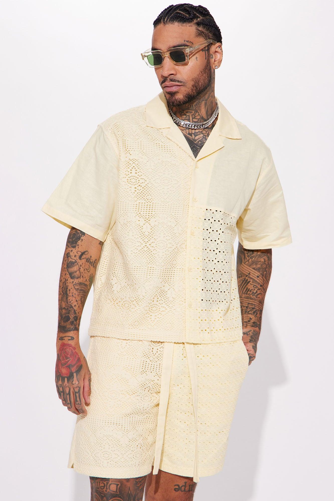 Perfect Combination Linen Button Up Shirt - Cream Product Image