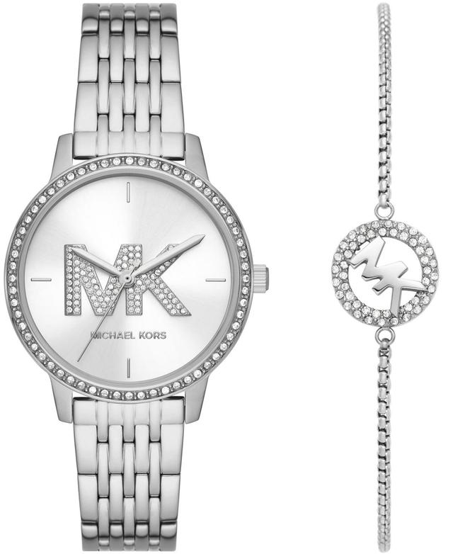 Michael Kors Womens Melissa Three-Hand Stainless Steel Watch Set 35mm Product Image