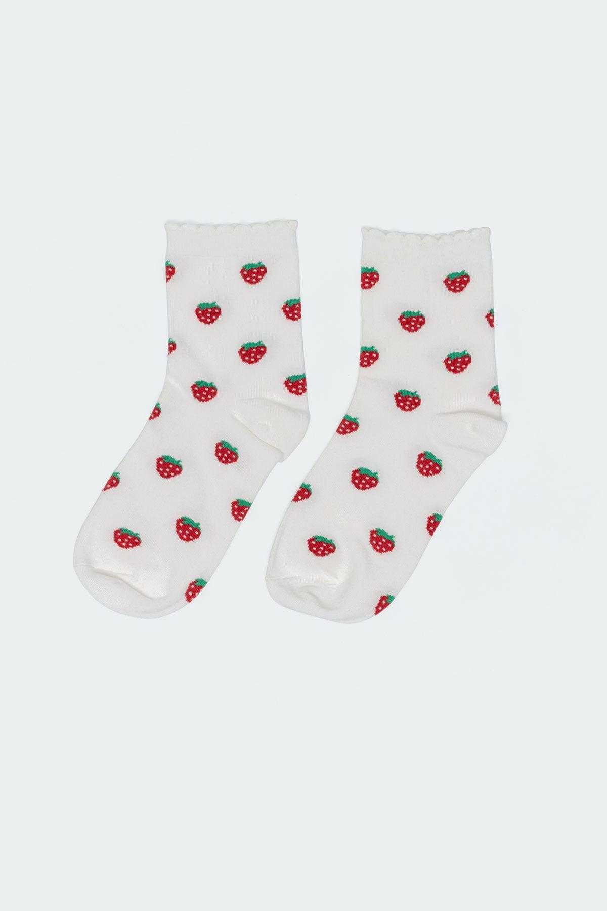 Strawberry Frill Socks Product Image