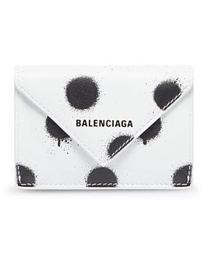 Balenciaga Papier Mini Wallet Sprayed Polka Dots Printed Product Image