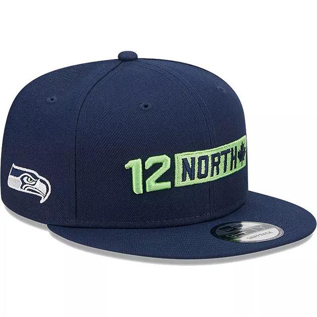 Mens New Era College Navy Seattle Seahawks 12 North Collection Snapback Hat Product Image