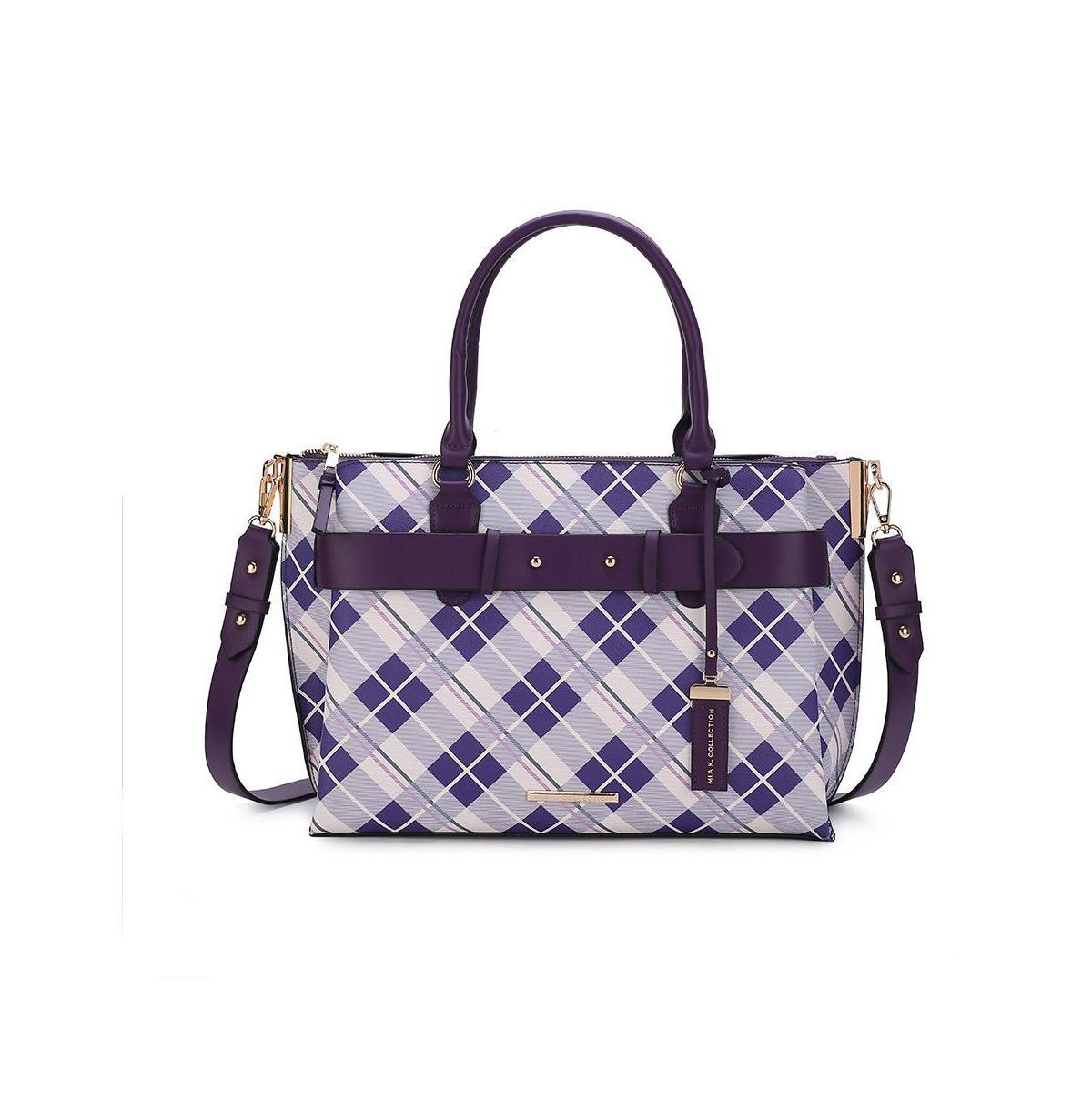 Mkf Collection Vivian Plaid Womens Tote Satchel Bag by Mia K Product Image