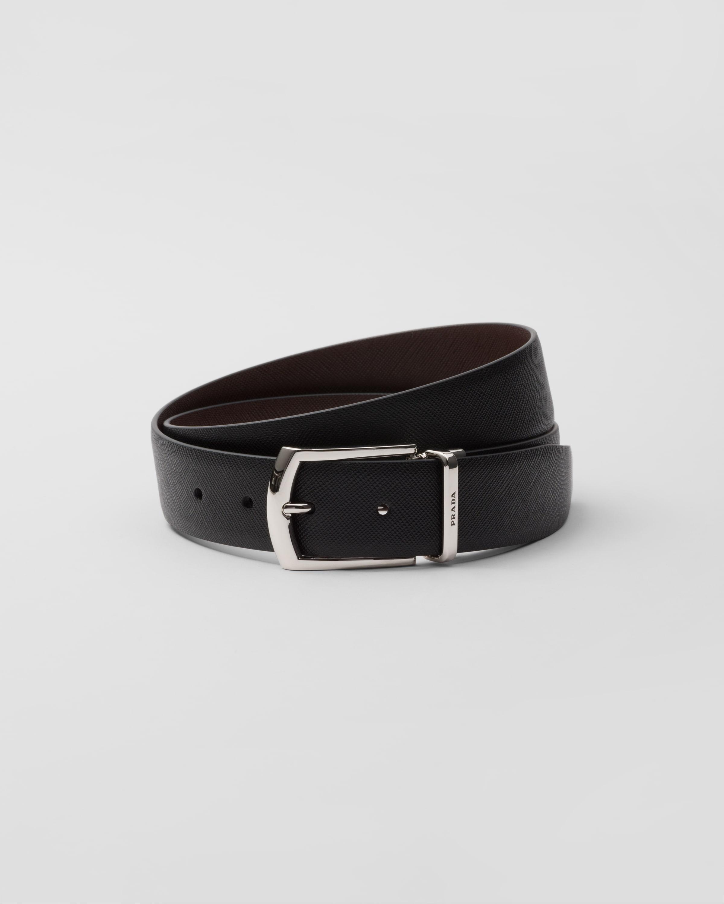 Reversible Saffiano leather belt Product Image