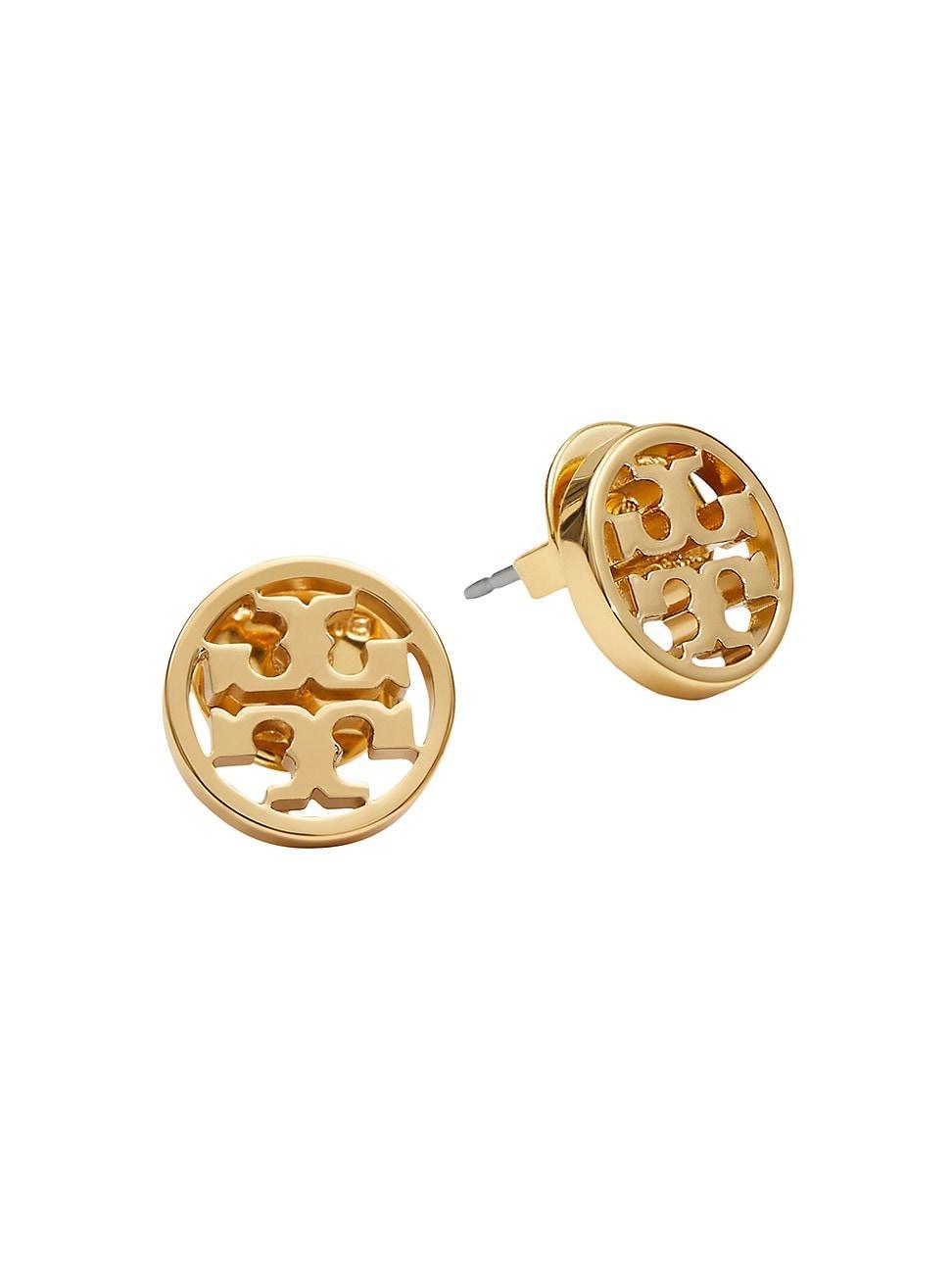 Tory Burch Circle Logo Stud Earrings Product Image