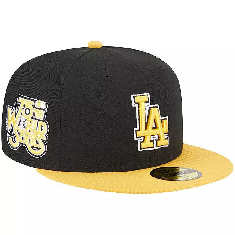 Mens New Era /Gold Los Angeles Dodgers 59FIFTY Fitted Hat Product Image