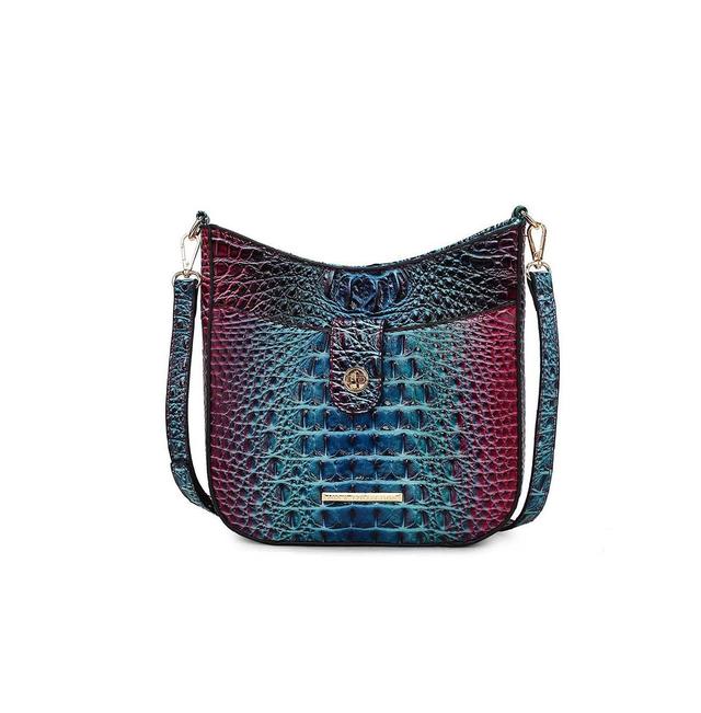 Mkf Collection Giovana Gradient Rainbow Faux Crocodile-Embossed Women s Crossbody Bag by Mia K Product Image