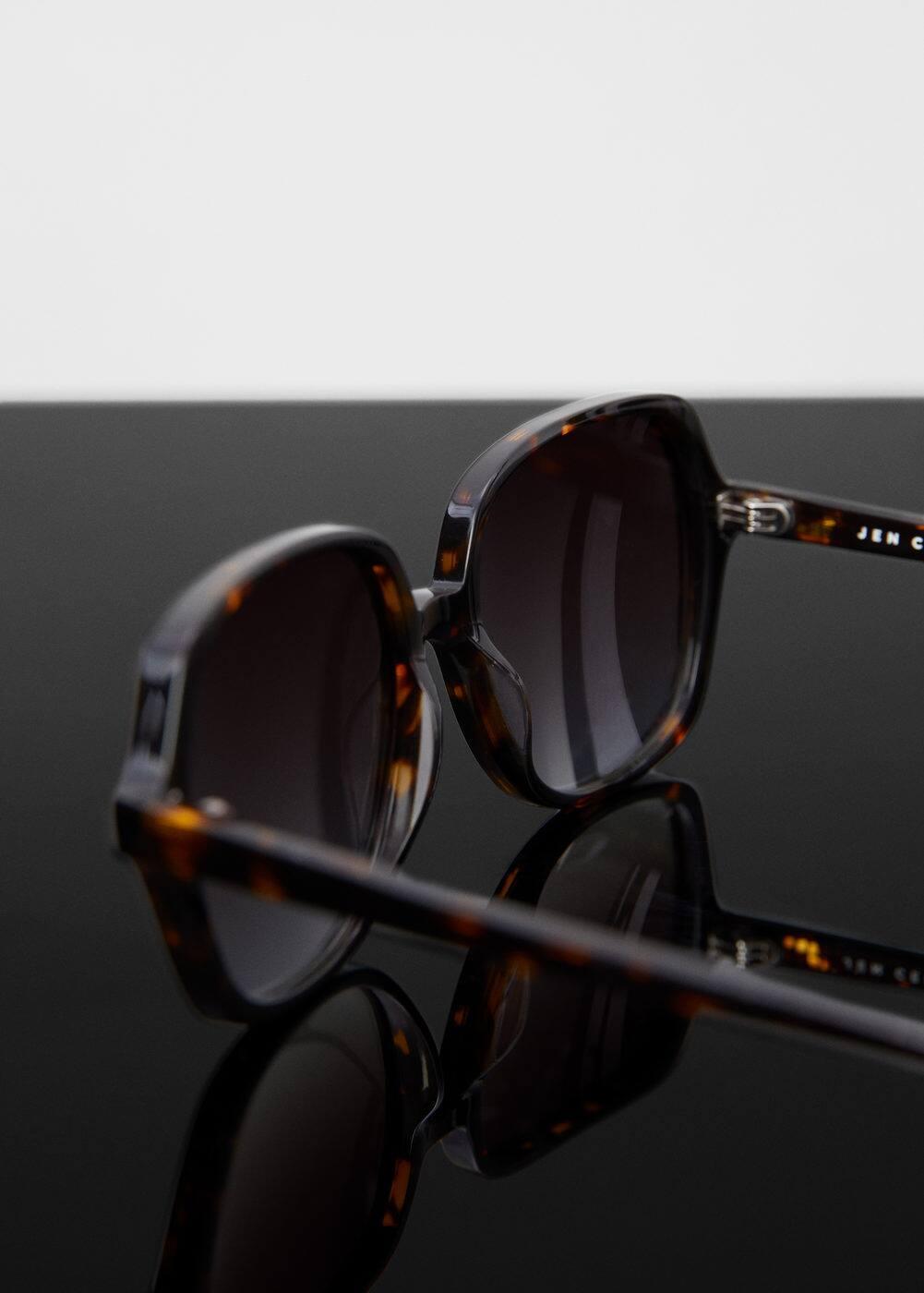 MANGO - Tortoiseshell square sunglasses - One size - Women Product Image