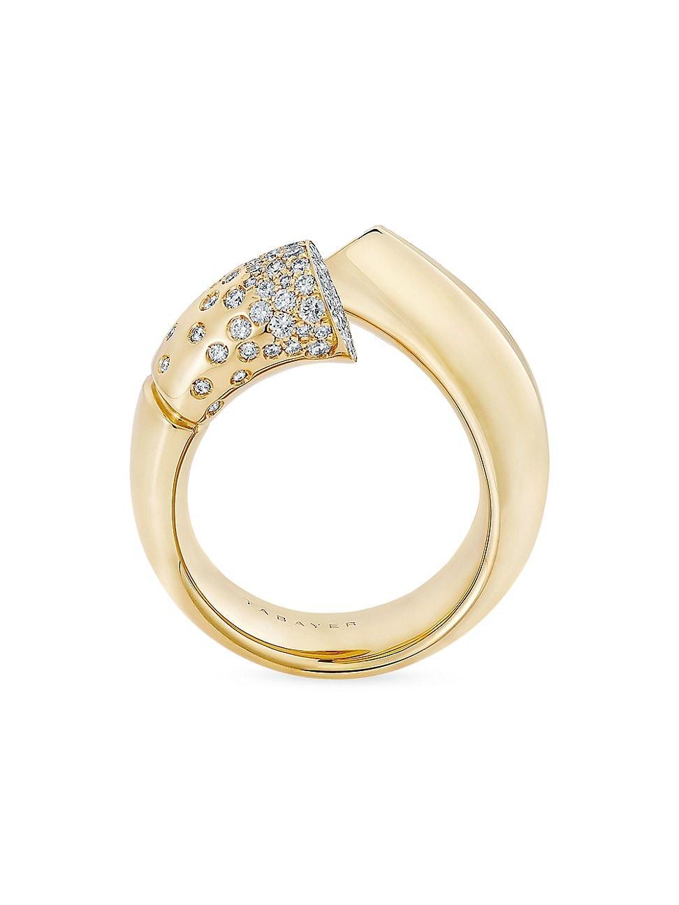 Womens Oera Large 18K Yellow Gold & Diamond Ring Product Image