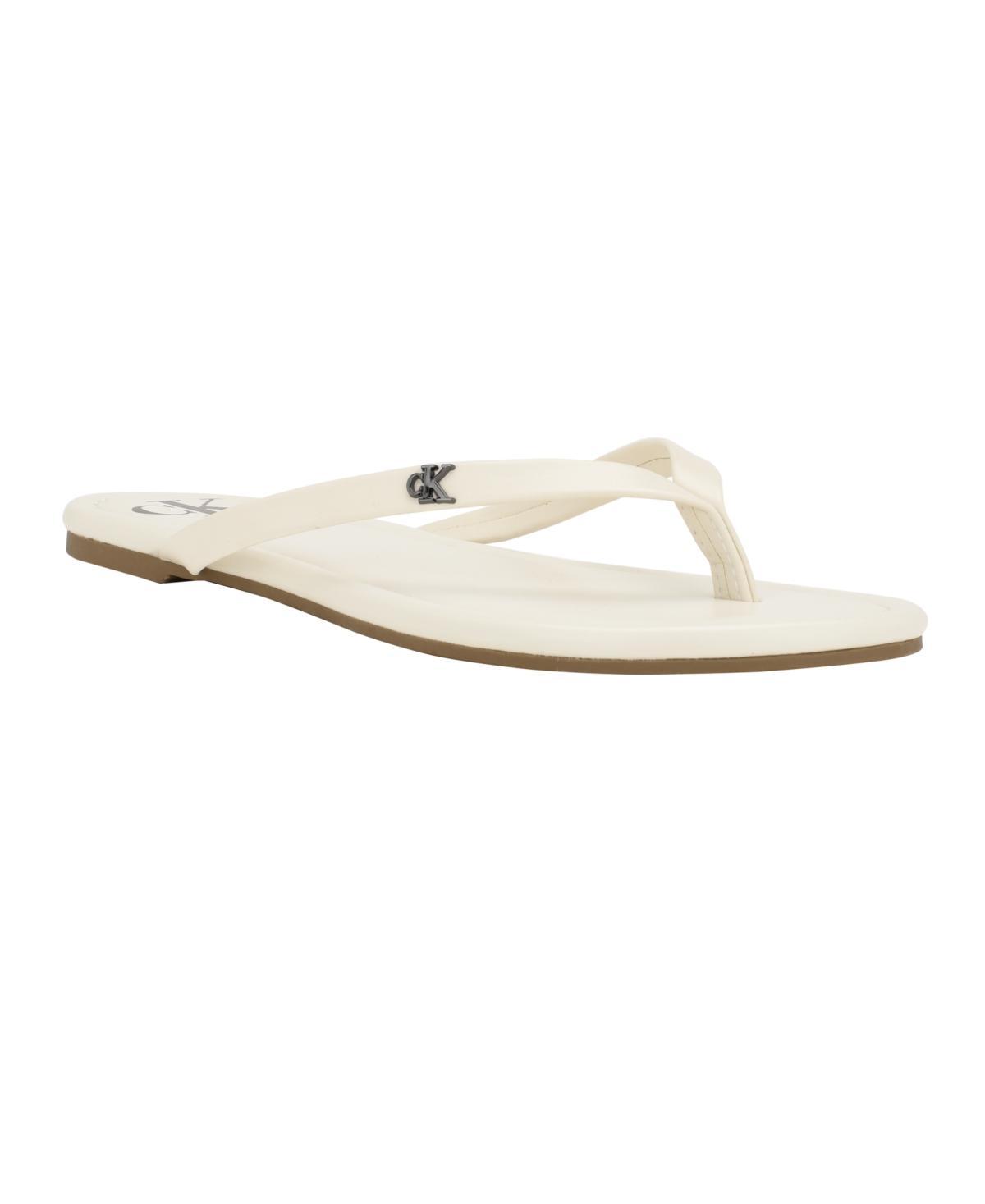 Calvin Klein Womens Crude Flat Thong Sandals Product Image