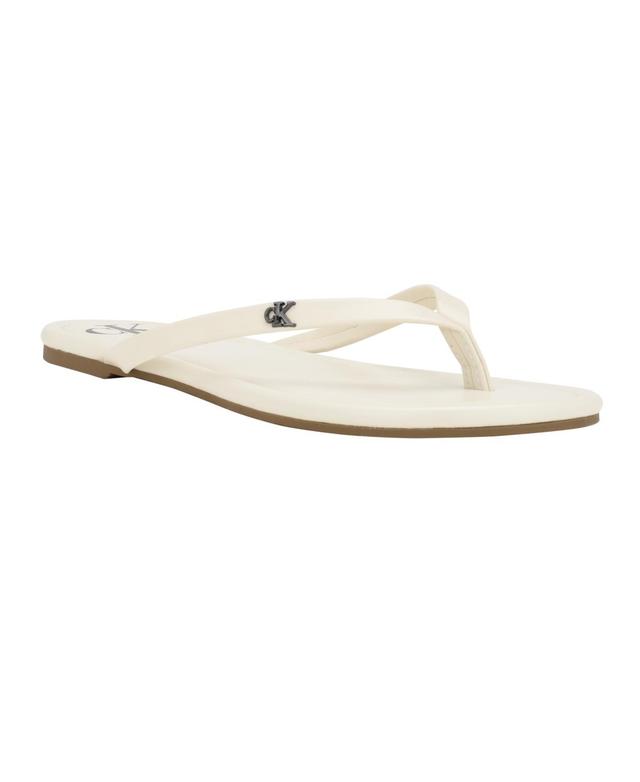 Calvin Klein Womens Crude Flat Thong Sandals Product Image