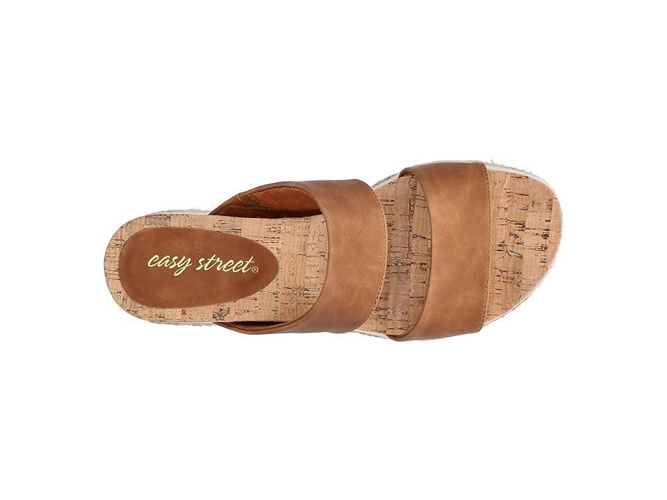 Easy Street Maryann Womens Wedge Sandals Brown Product Image