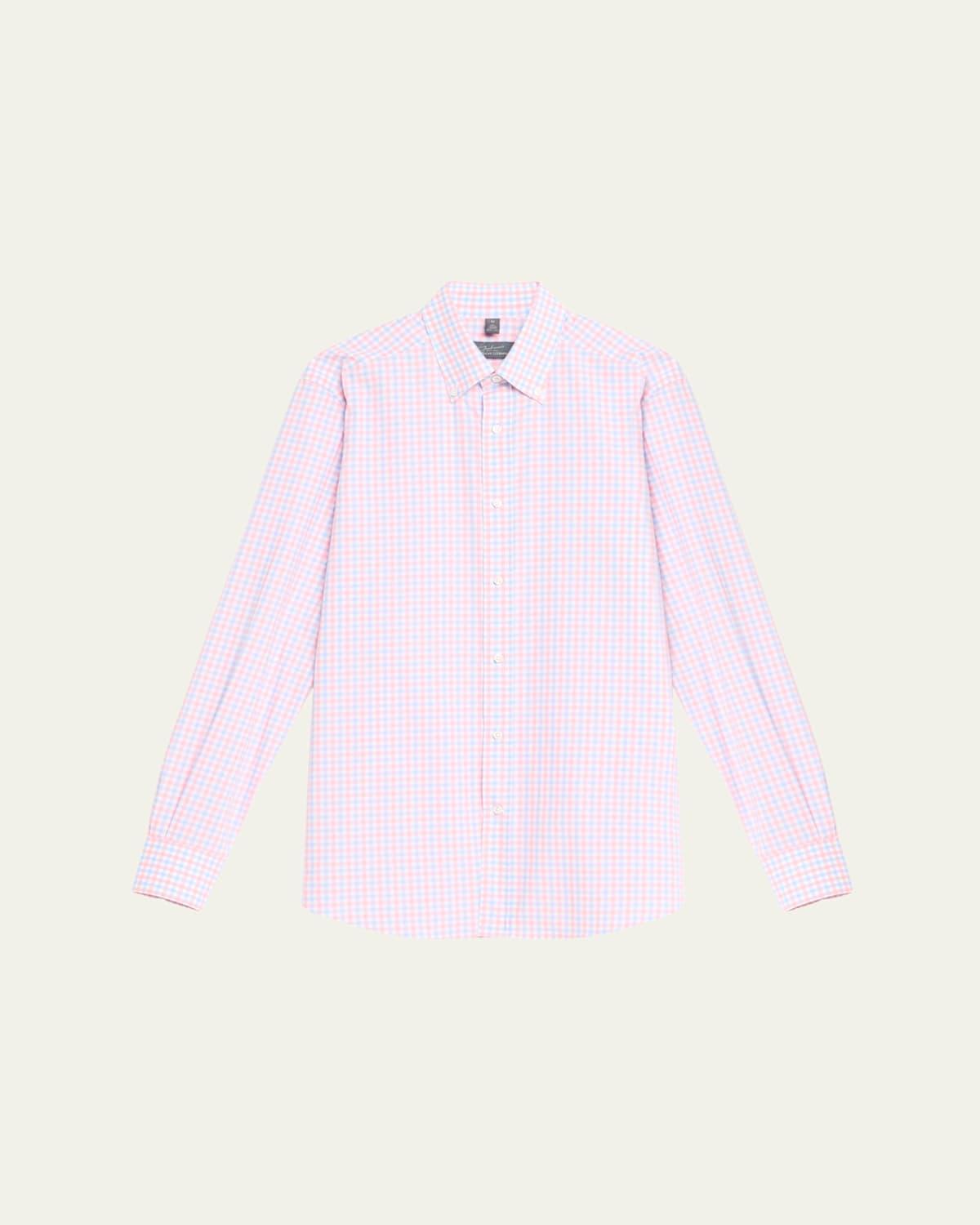 Mens Cotton Graph Check-Print Sport Shirt Product Image