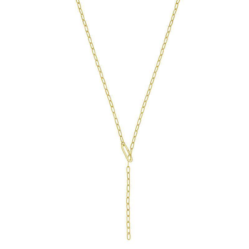 MC Collective Chain Link Lariat Necklace, Womens Silver Tone Product Image