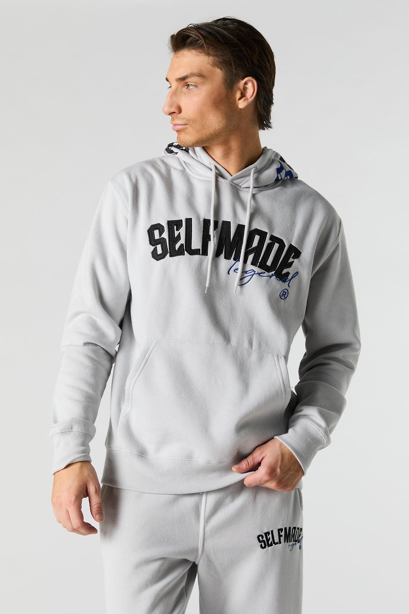 Self Made Legend Embroidered Fleece Hoodie Male Product Image