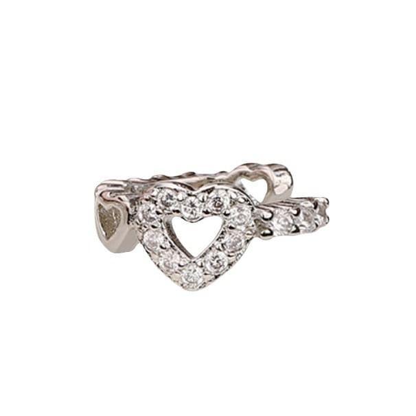 Rhinestone Heart Ear Cuff Product Image