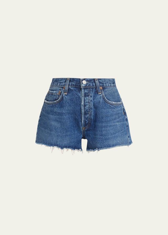 AGOLDE Parker Cutoff High Waist Relaxed Organic Cotton Denim Shorts Product Image