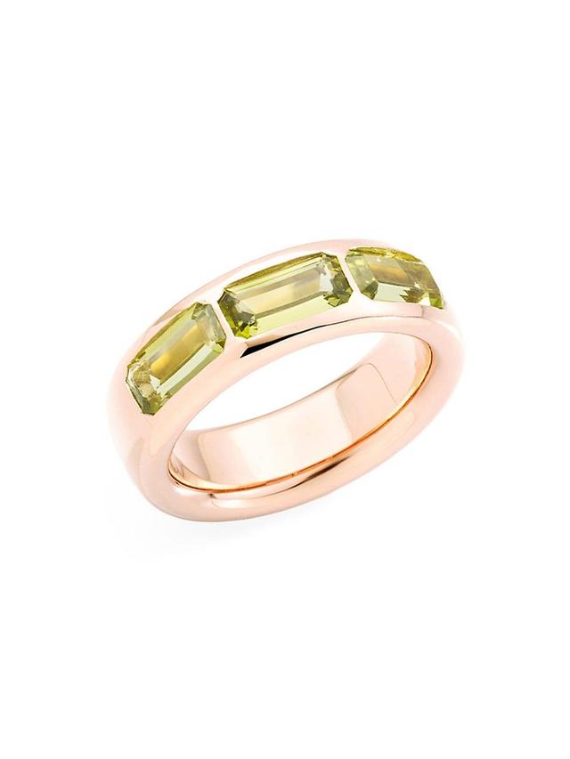 Womens Iconica 18K Rose Gold & Peridot Ring Product Image