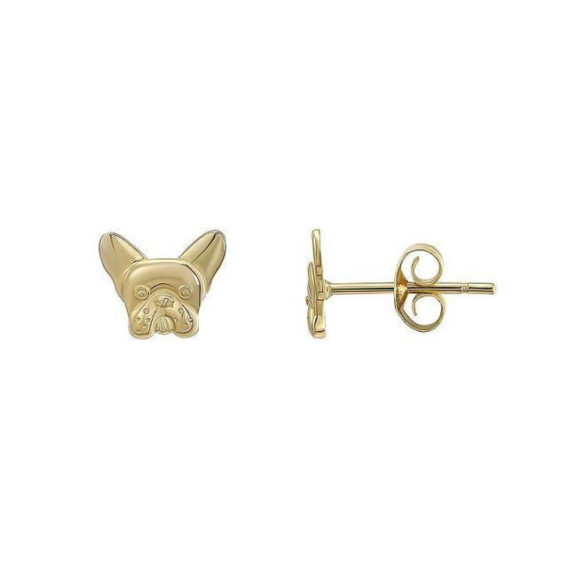 Forever 14K French Bulldog Stud Earrings, Womens, 14k Gold Product Image