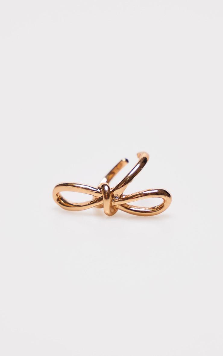 Gold Chunky Bow Ring Product Image