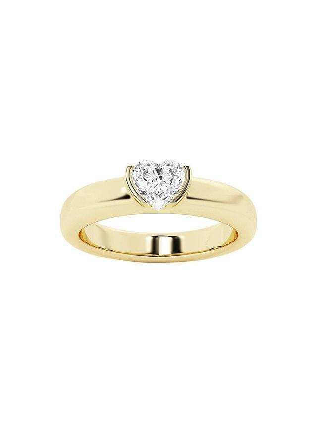 Womens 14K Gold & 0.50 TCW Lab-Grown Diamond Stackable Ring Product Image