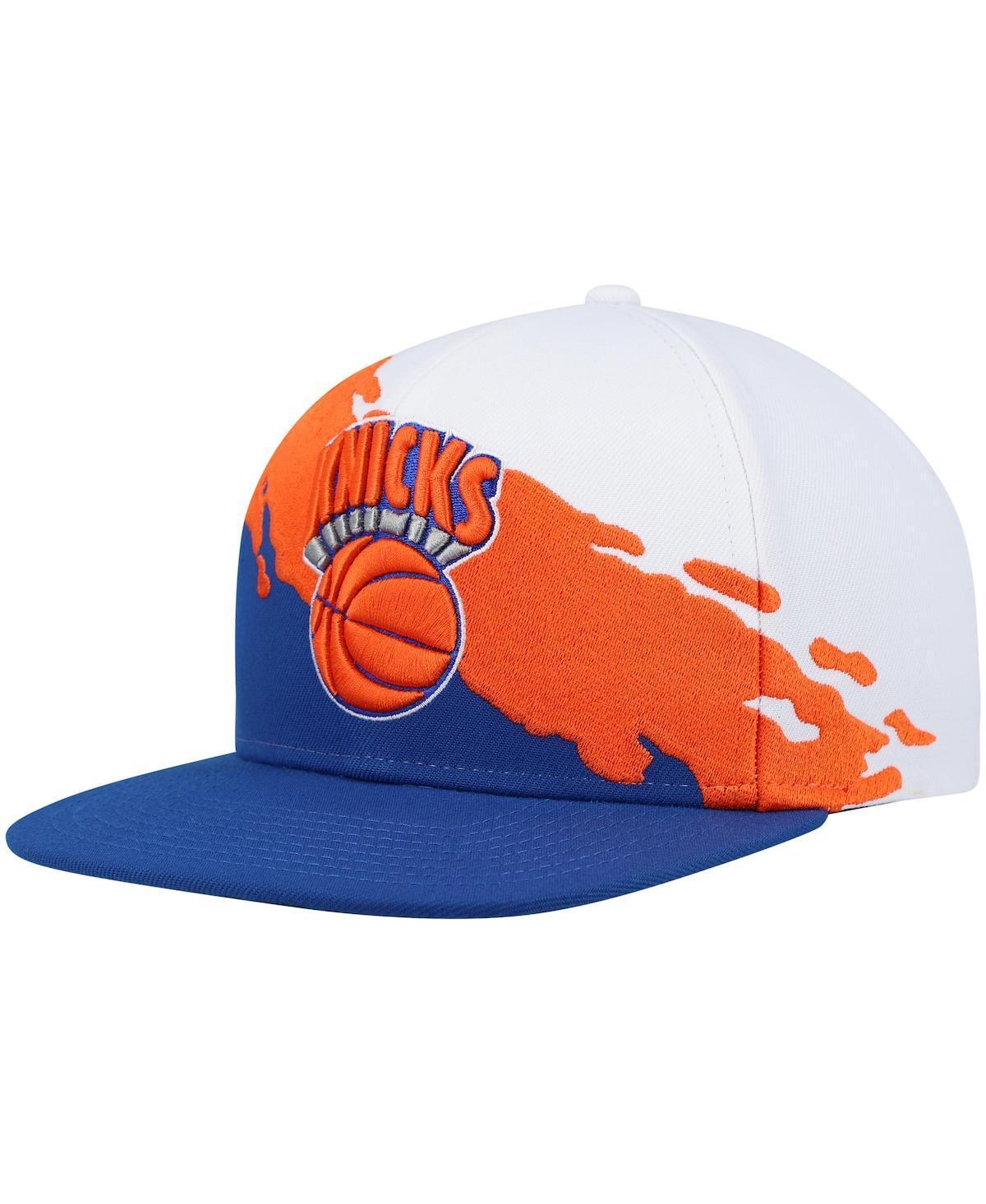 Mens Mitchell & Ness White New York Knicks Hardwood Classics Paintbrush Snapback Hat - White Product Image