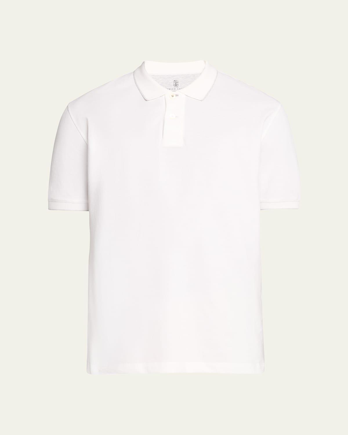 Mens Cotton Piqu Polo - Navy - Size 36 Product Image