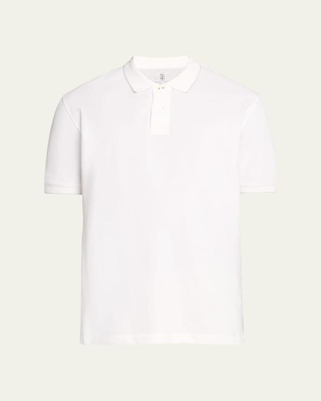 Mens Cotton Pique Polo Shirt Product Image