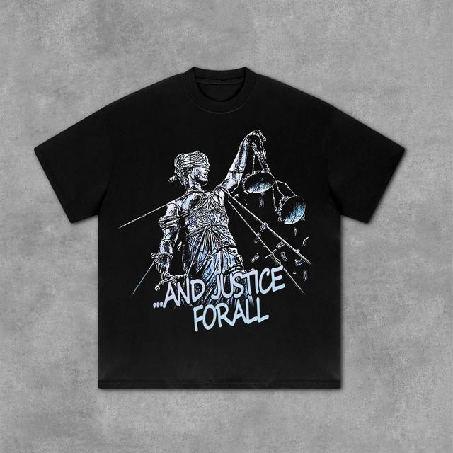 Sopula Ajfa Album Lady Justice Graphic Print Cotton T-Shirt Product Image