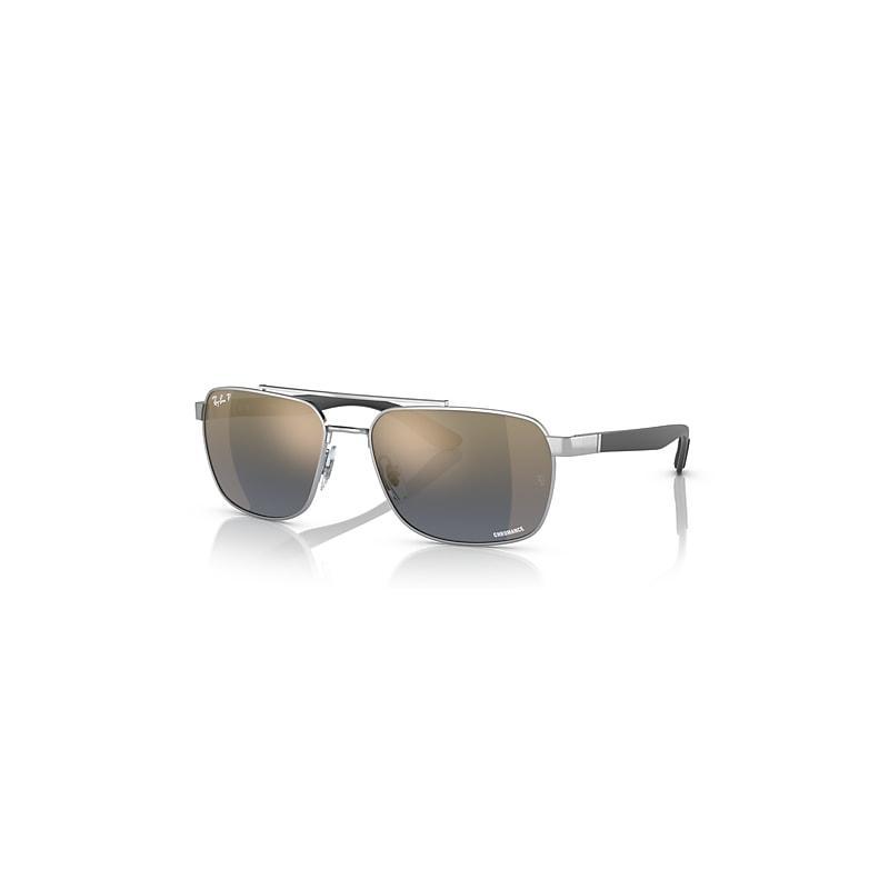 Ray-Ban 59mm Gradient Polarized Rectangular Sunglasses Product Image