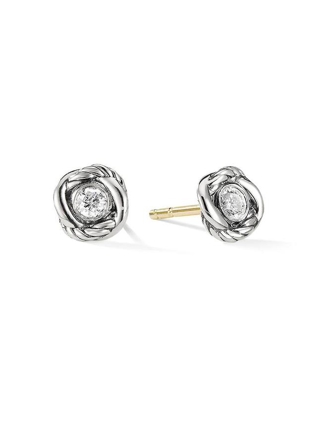 Womens Infinity Earrings with Diamonds Product Image