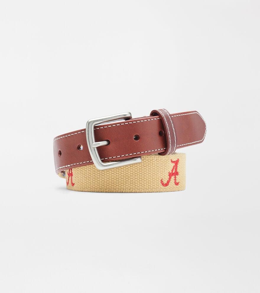 Peter Millar Mens Alabama Belt | Color: Khaki | Size: 32 Product Image