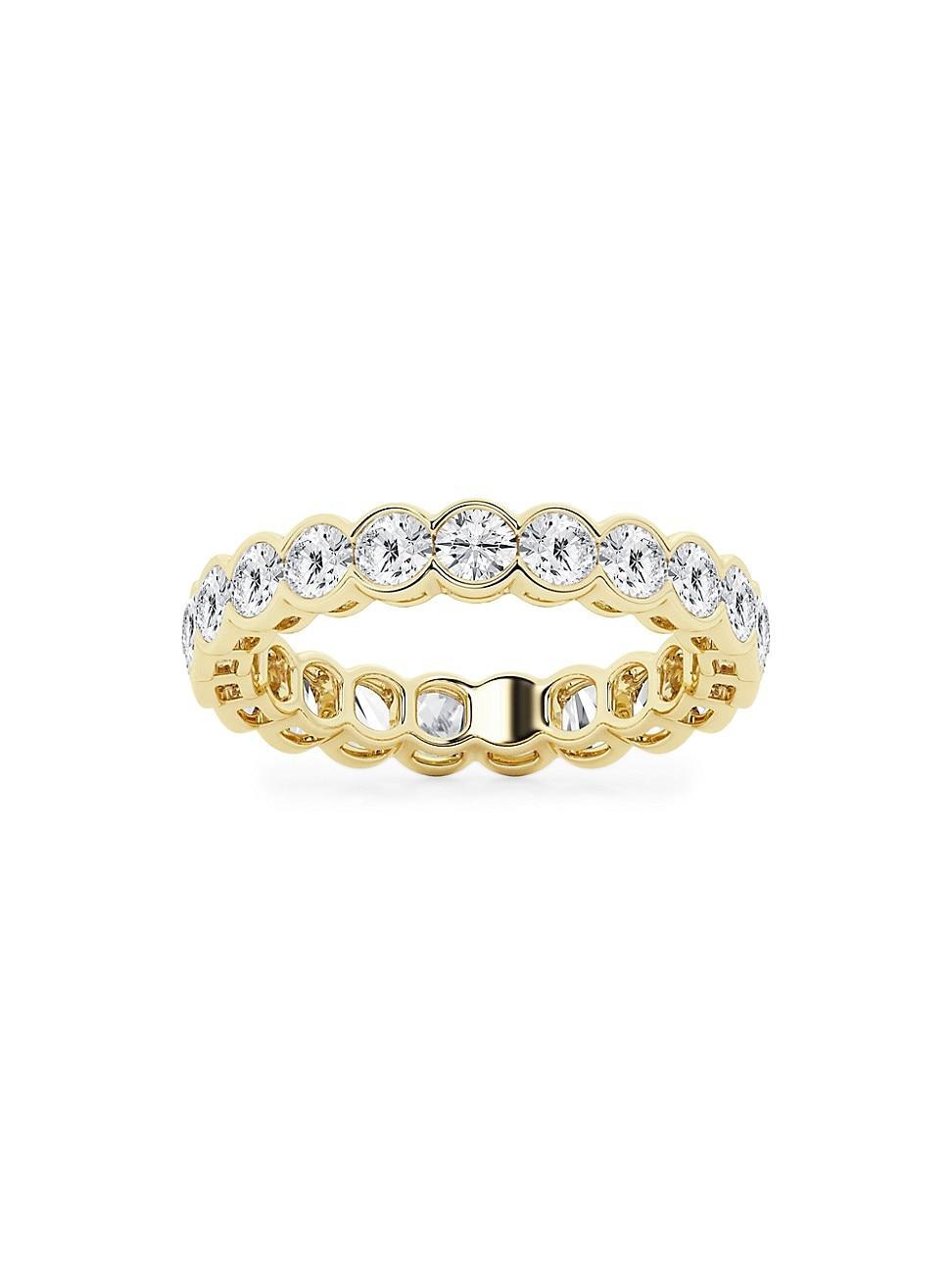 Womens 14K Yellow Gold & Round Lab-Grown Diamond Eternity Band/2.00-5.00 TCW Product Image