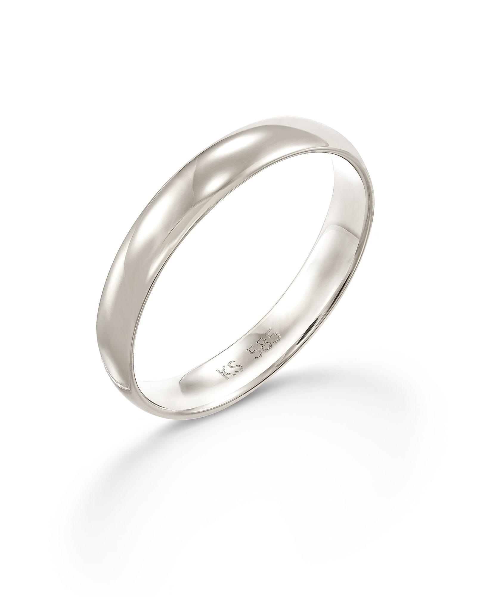 Devin Band Ring in 14k White Gold Product Image