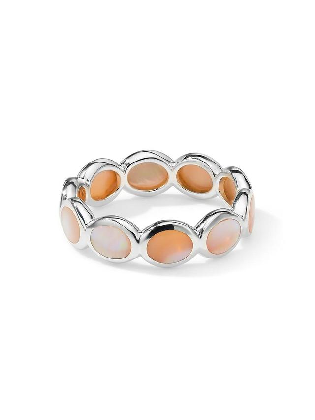 Ippolita 925 Silver Polished Rock Candy All-Around Ovals Ring in Pink Mother-of-Pearl Product Image