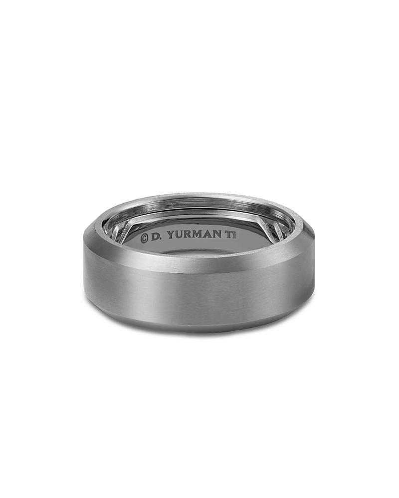 Mens Titanium Beveled Band Ring Product Image