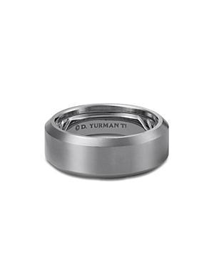 Mens Titanium Beveled Band Ring Product Image