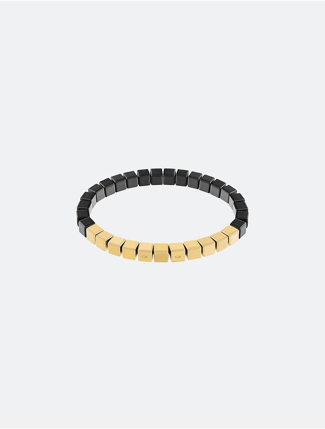 Calvin Klein Mens CK Beaded Bracelet - Metallic Product Image