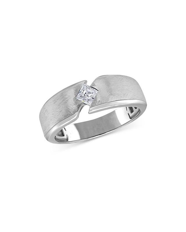 Bloomingdales Fine Collection Mens Princess Cut Diamond Band in 14K White Gold, 0.25 ct. t. w. - Exclusive Product Image