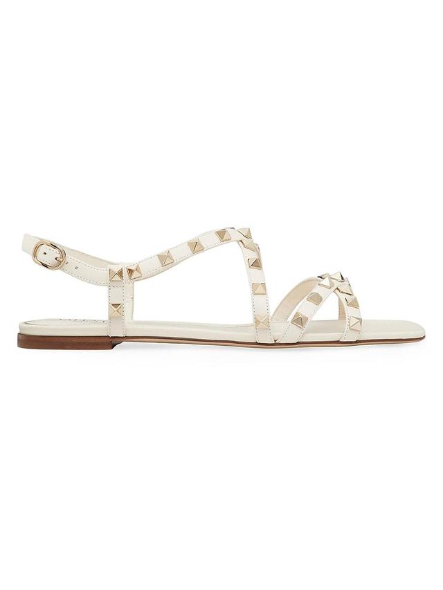 Womens Calfskin Rockstud Sandals with Straps Product Image