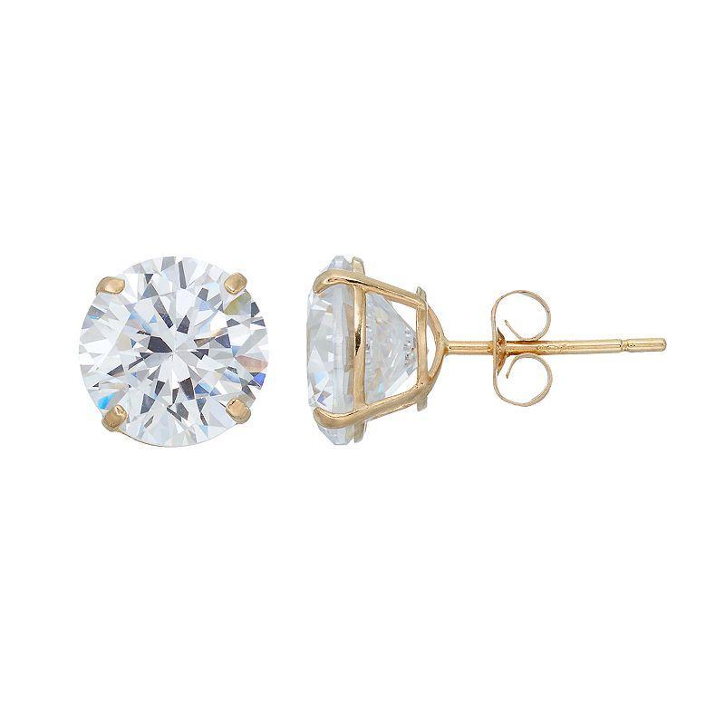 Forever 14K Cubic Zirconia Stud Earrings, Womens, 14k Gold Product Image