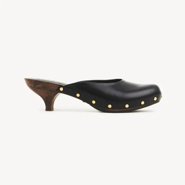 CHLOÉ Judith Clog Black Size 9 100% Calf-skin Leather, Fagus Sylvatica, Farmed, Coo Croatia Product Image