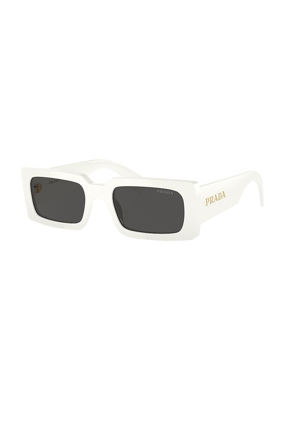 Prada Rectangle Sunglasses White.. Product Image