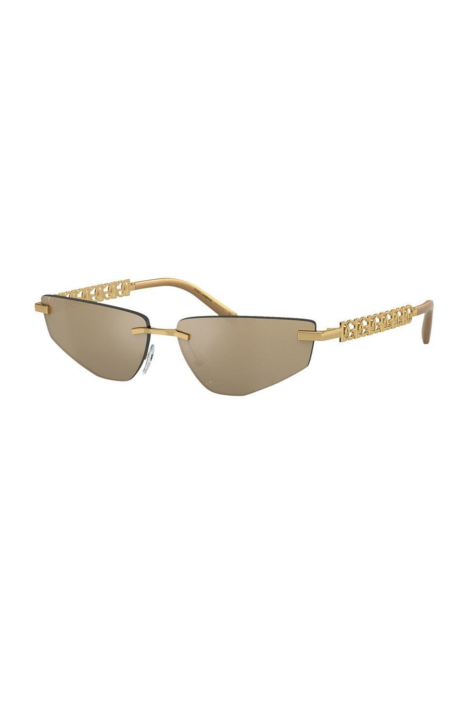 Dolce & Gabbana Oval Sunglasses in Metallic Product Image