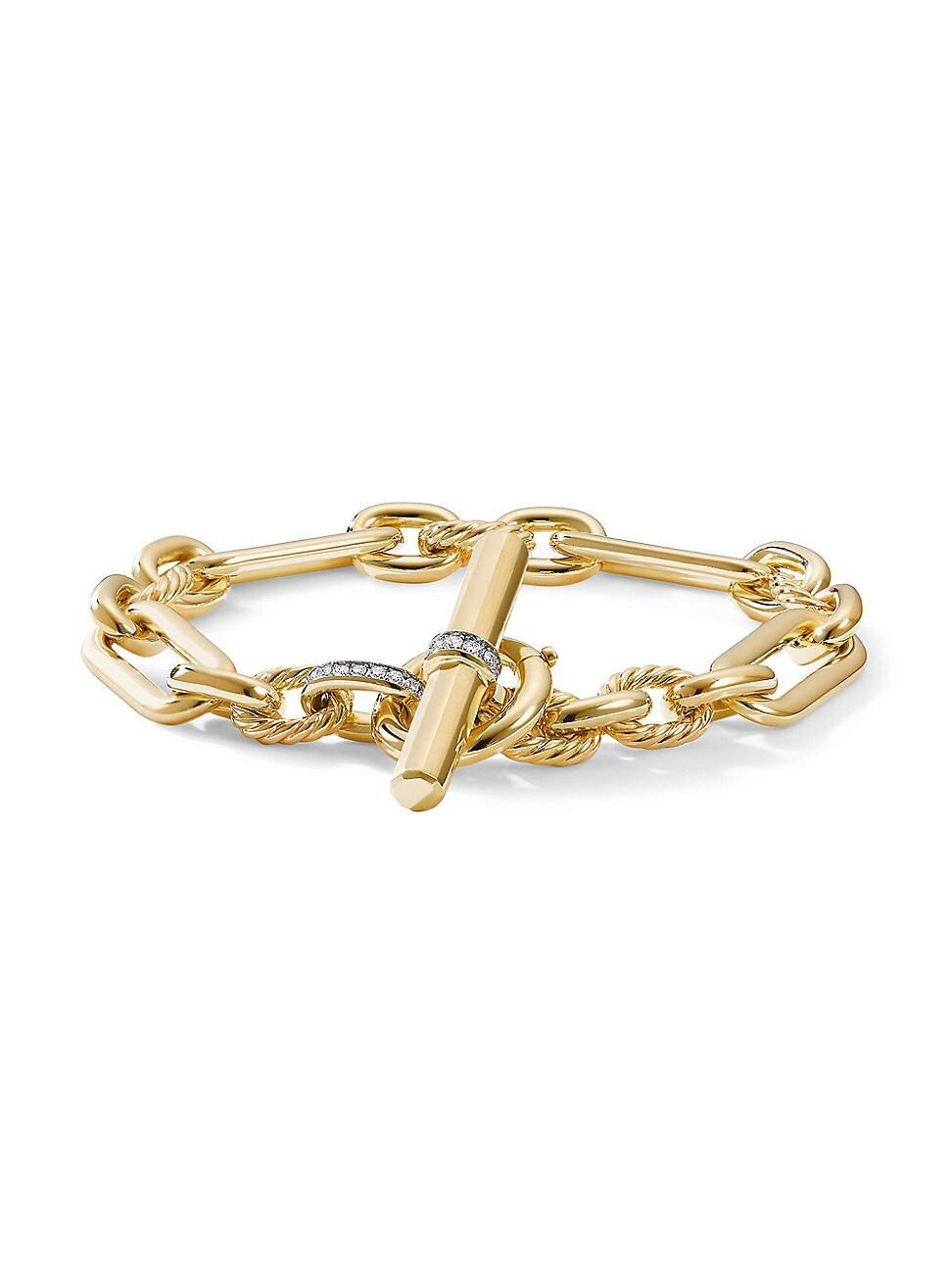 Womens Lexington 18K Yellow Gold & Diamond Chain Toggle Bracelet Product Image