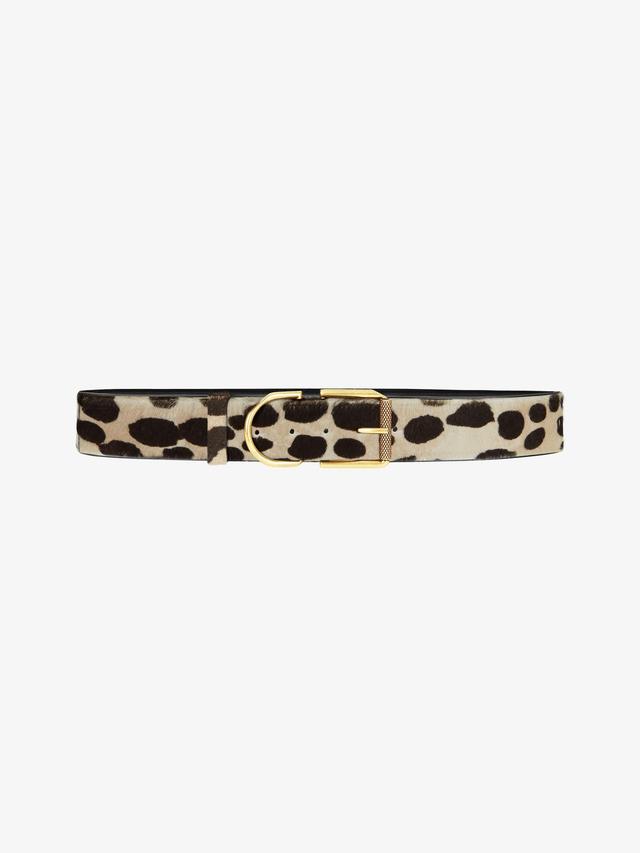 Voyou belt in leather with leopard print Product Image