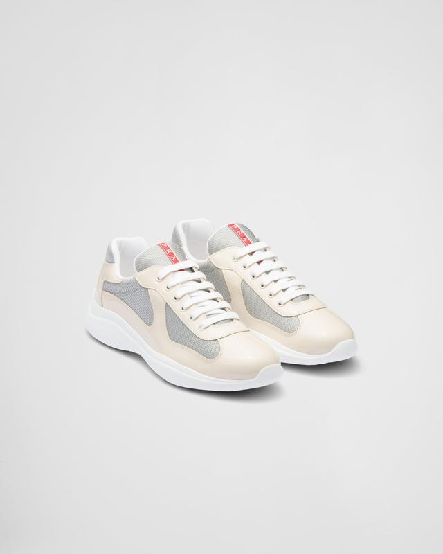 Prada America's Cup patent leather and bike fabric sneakers Product Image