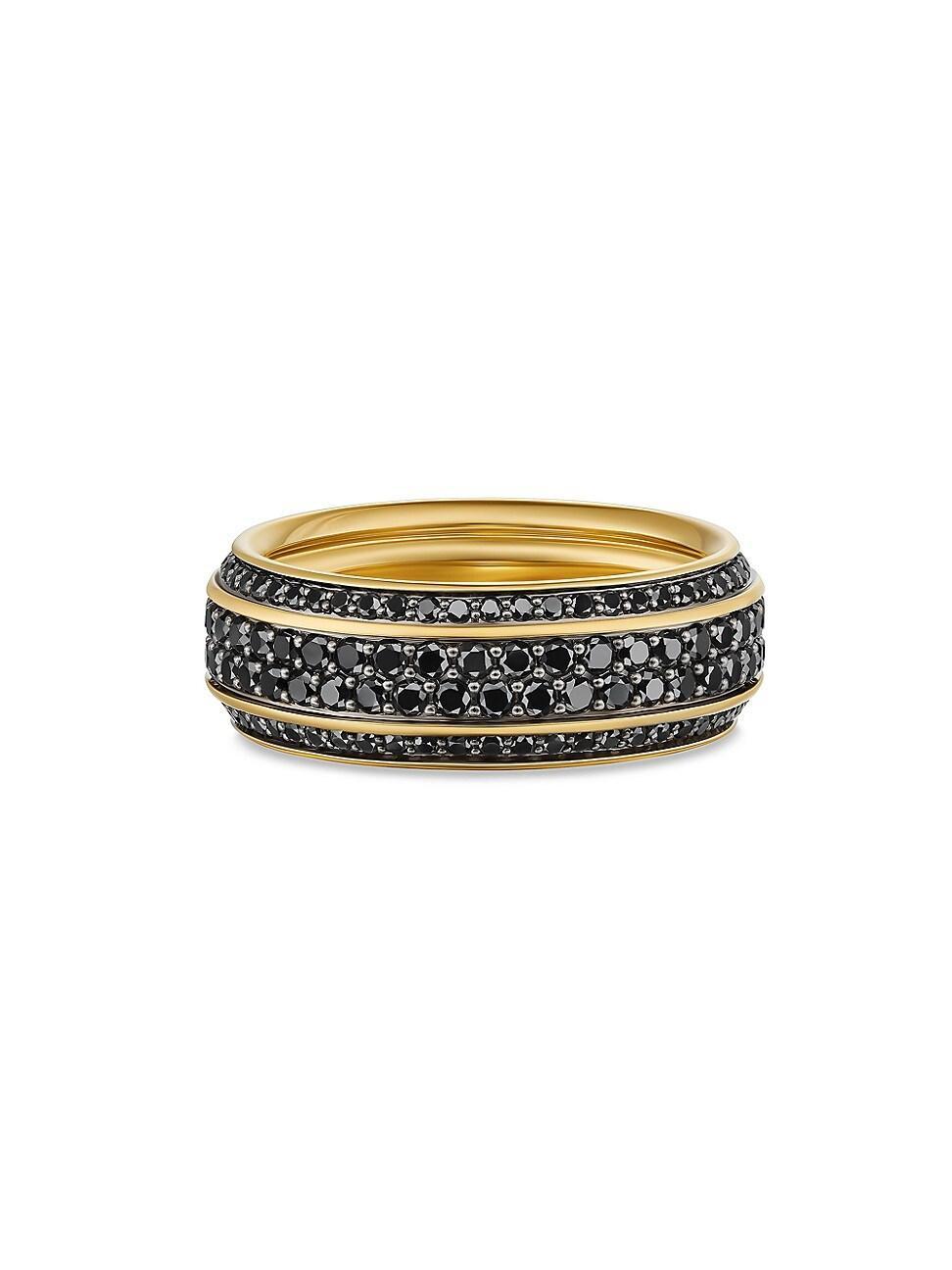 Mens Beveled Band Ring in 18K Yellow Gold, 8.5MM Product Image