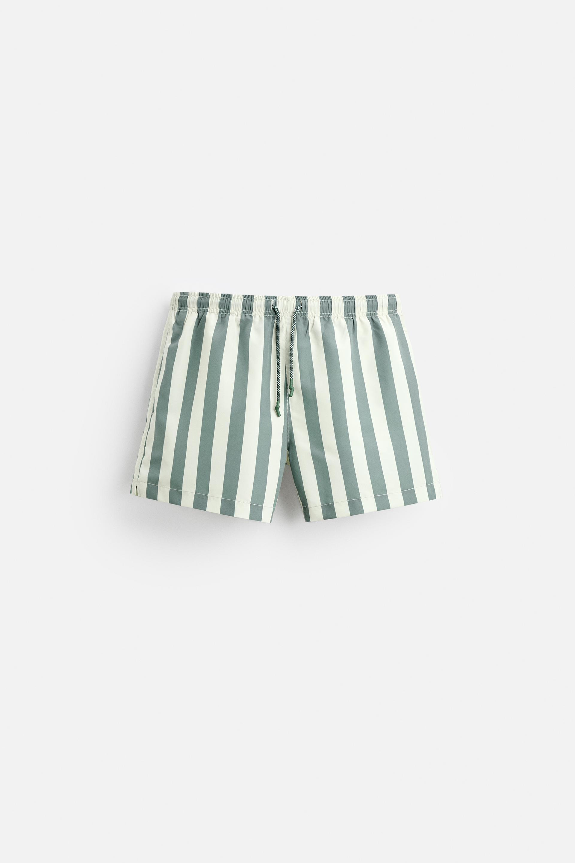 STRIPED REGULAR SWIMMING TRUNKS Product Image